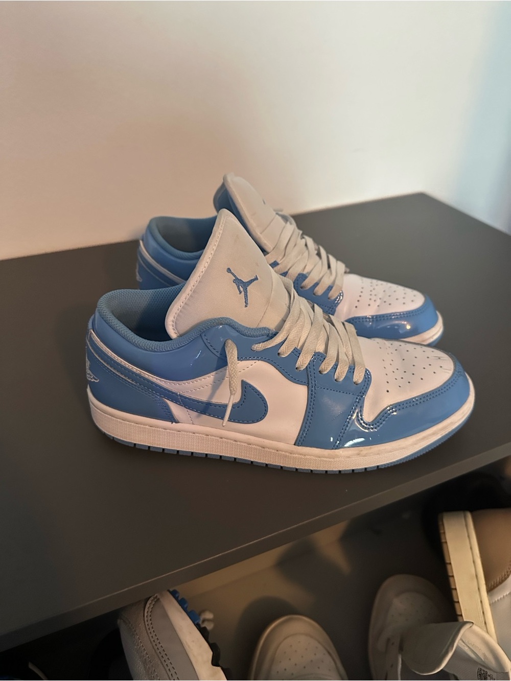 Jordan Low-Top Sneakers White and Light Blue